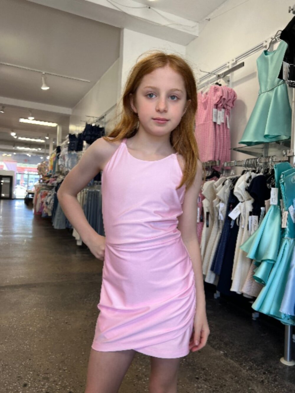 By Debra Juniors Halter Ruched Dress